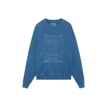 Cav Empt Sweatshirts Men Washed Blue