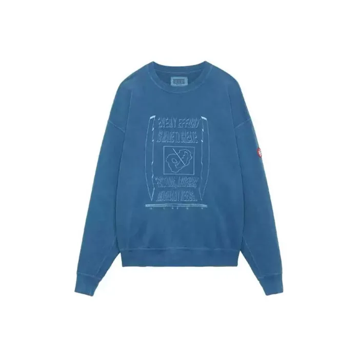 Cav Empt Sweatshirts Men Washed Blue-0