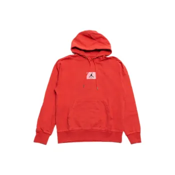 Jordan Essentials Statement Fleece Washed Pullover Hoodie Sweatshirt Men's Red