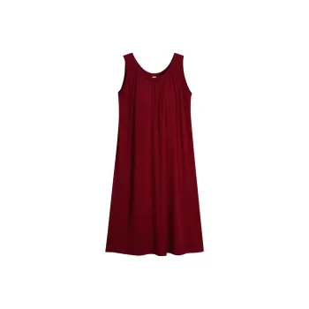 Sha Qian Nightgown Women's Maroon
