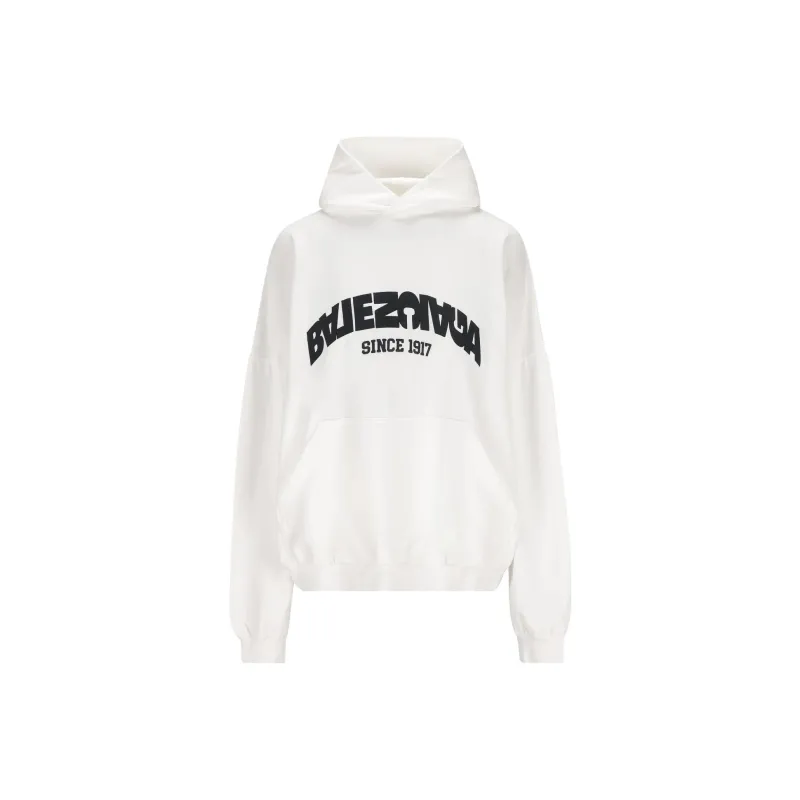 Balenciaga FW23 Sweatshirt Loose Fit Style Unisex White-0