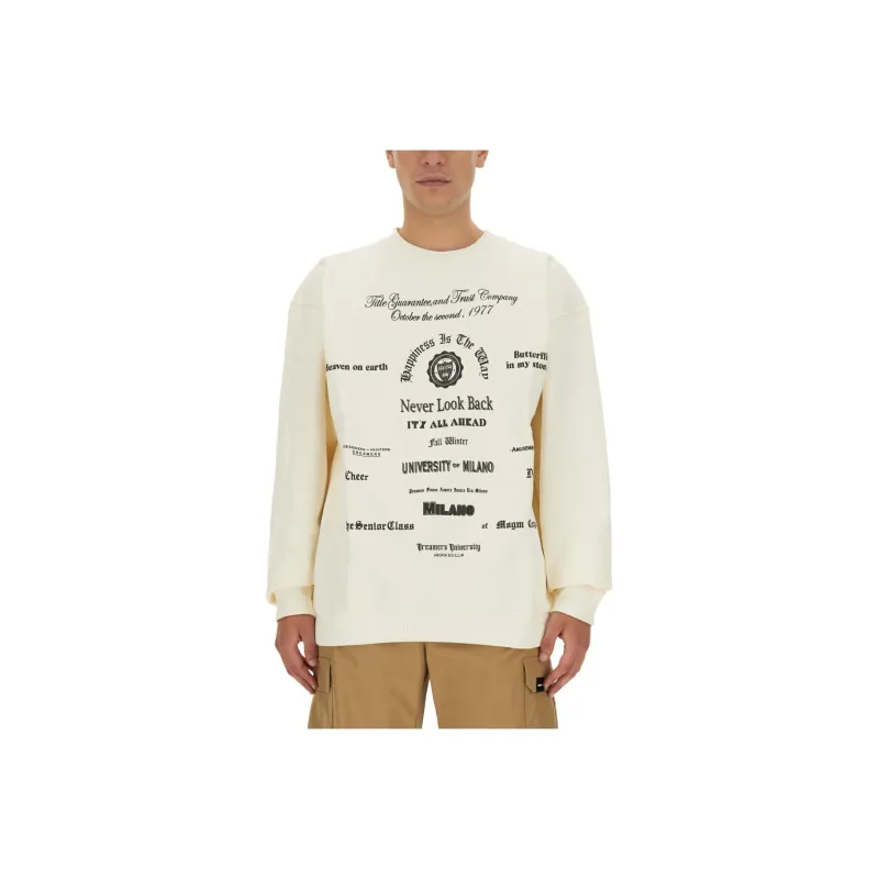 MSGM Graphic Printed Crewneck Sweatshirt-0