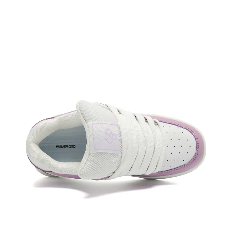 KAAVER OTTO Slip Resistant Cushioning Breathable Skateboard Shoes Unisex Chanel Inspired Purple-5