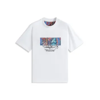 COOGI Street Hip-Hop Retro Pop Style Gourd Pattern T-Shirt Unisex White