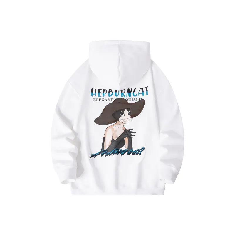 Hepburn Cat Sweatshirts Unisex-7