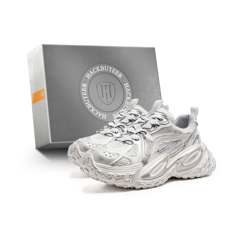 HACKBUTEER Low Top Chunky Sneakers Men's Box Included-12