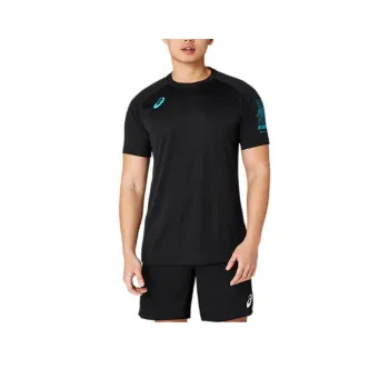 Asics T Shirt Men's Performance Black/Aqua Green