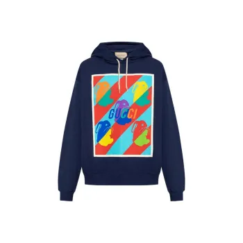 GUCCI Lunar New Year Bunny Print Hooded Sweatshirt