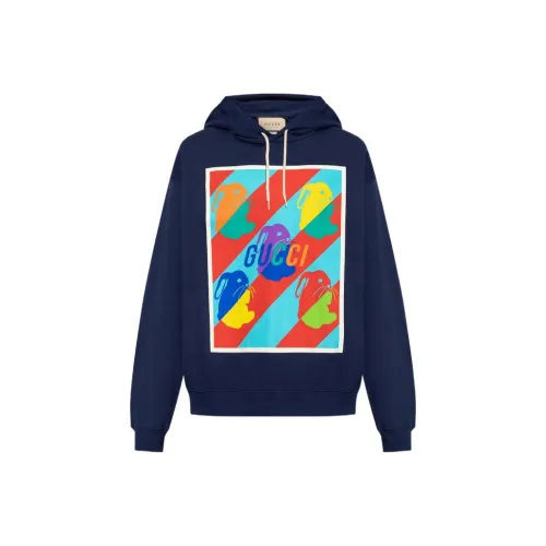 GUCCI Lunar New Year Bunny Print Hooded Sweatshirt