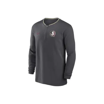 Nike Florida State Seminoles Sideline Coach Men's Nike Dri FIT College 1/2 Zip Long Sleeve Top