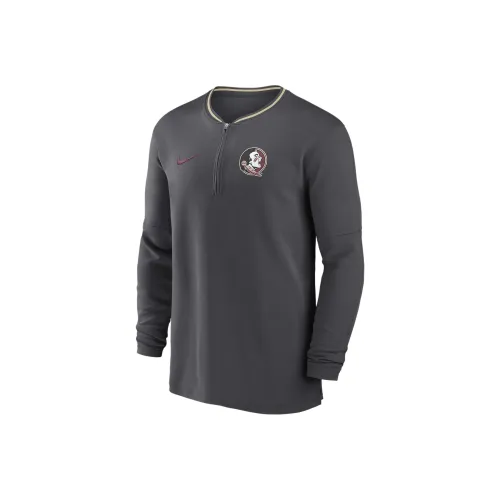 Nike Florida State Seminoles Sideline Coach Men's Nike Dri FIT College 1/2 Zip Long Sleeve Top