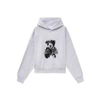 WE11DONE Teddy Bear Print Hoodie