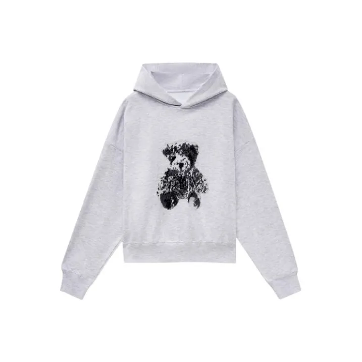 WE11DONE Logo patch Cotton Hoodie-0