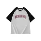 Black Sleeves with White and Gray Body[Red Text]
