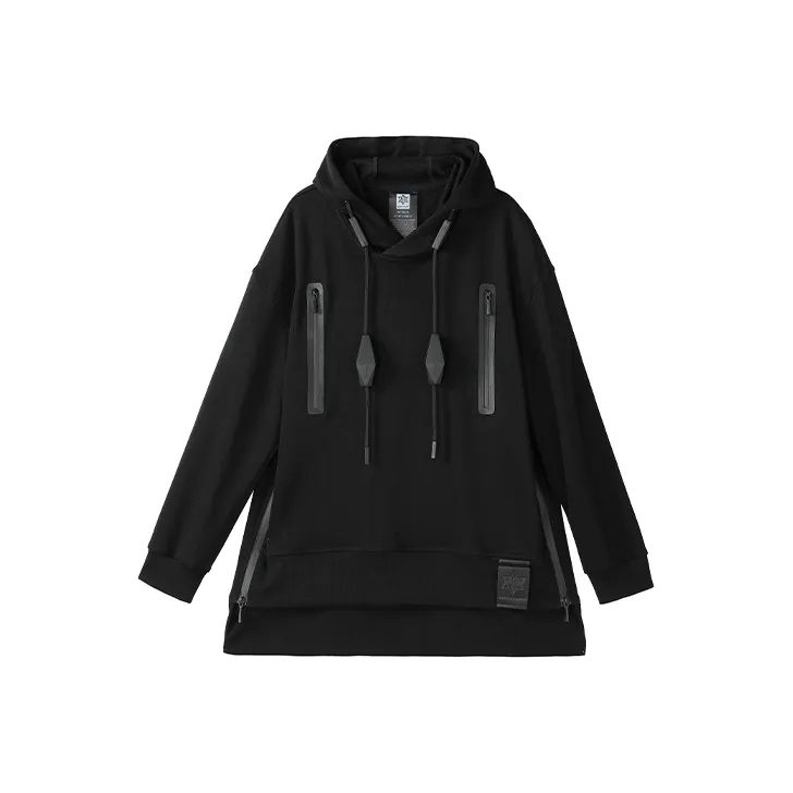 NORVINCY Deconstructed Style Split Hem Tail Casual Sweatshirt Unisex-0