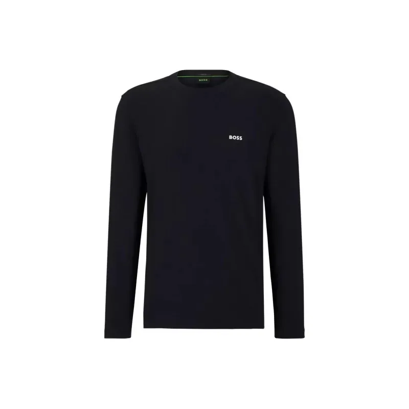 HUGO BOSS Contrast Logo Stretch Long Sleeved T Shirt-0