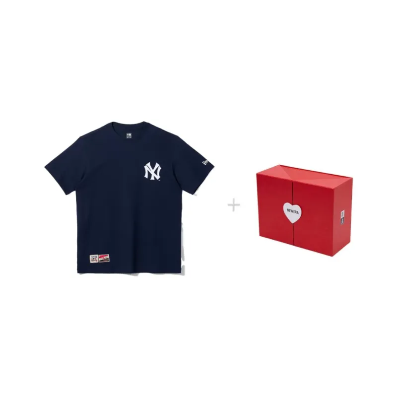New Era Short Sleeved T Shirts, Navy Blue Unisex-0