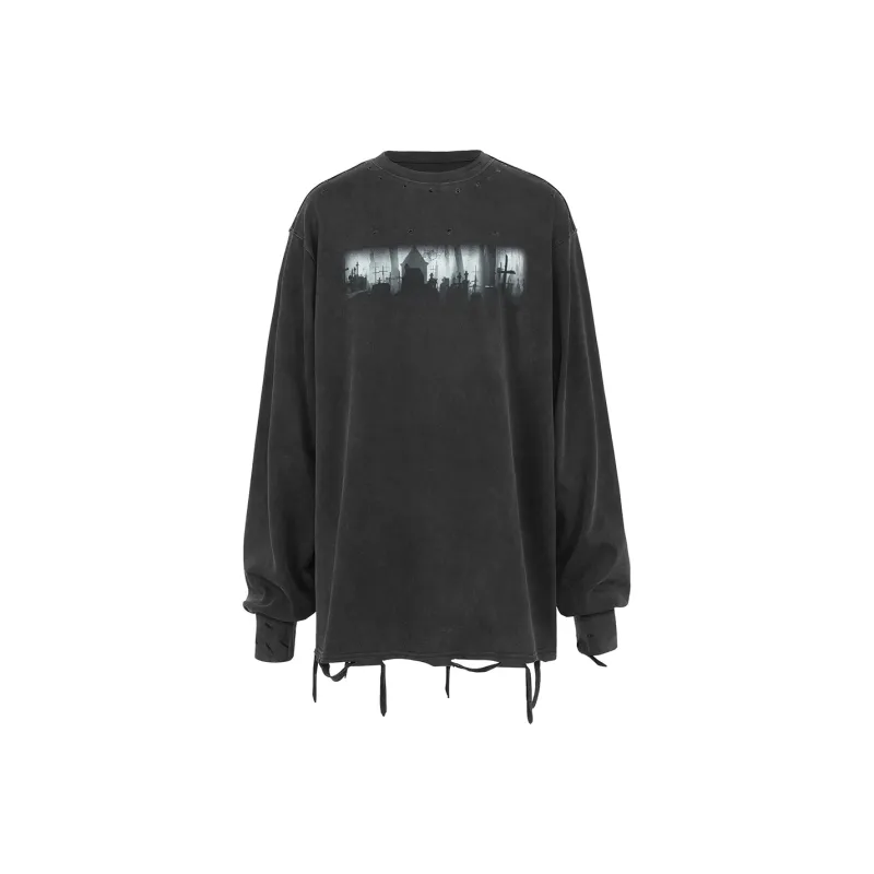 UNDERWATER Sweatshirts Men Washed Black-0
