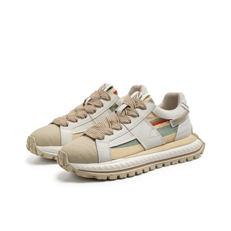 Meiretu Abrasion Resistant Height Increasing Slip Resistant Low Top Casual Shoes Men's-6