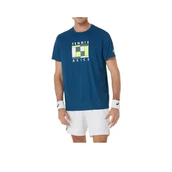 Asics GS T Shirts Men Blue
