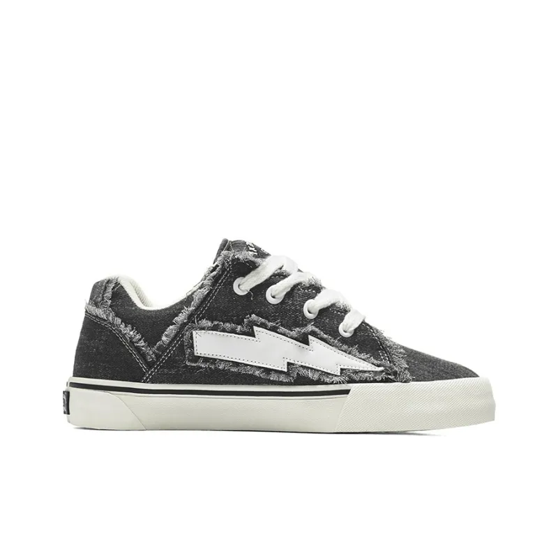 SITULANG Lightning Storm Low Top Canvas Shoes Unisex Denim Blue-6