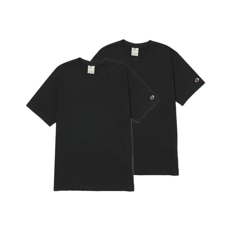 Champion T Shirt Unisex 2 Pack Black-0