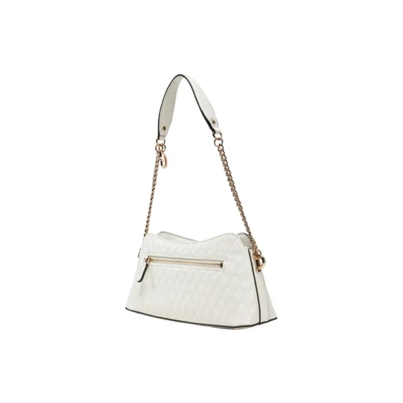 GUESS Faux Leather Shoulder Bag Trumpets Women's White-1