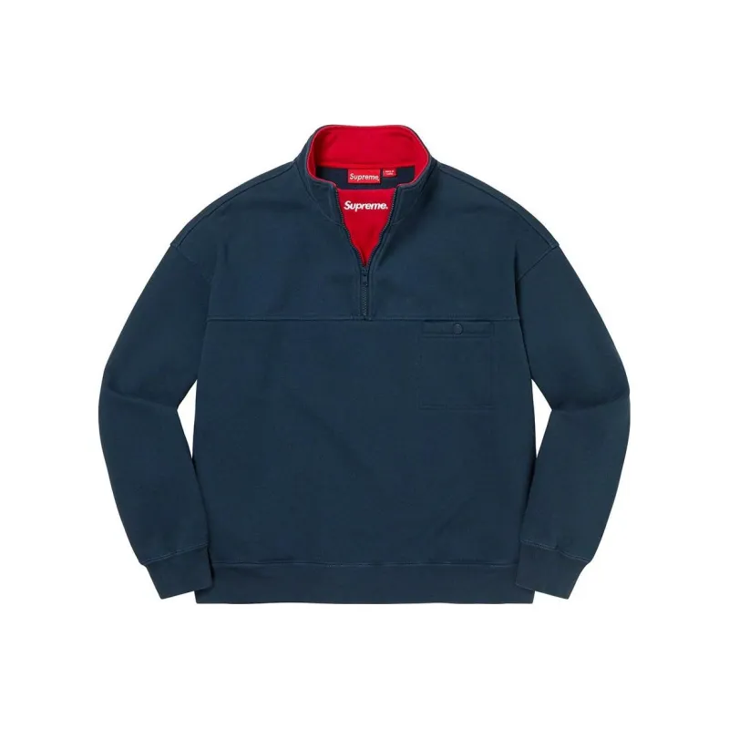 Supreme Washed Half Zip Pullover-6