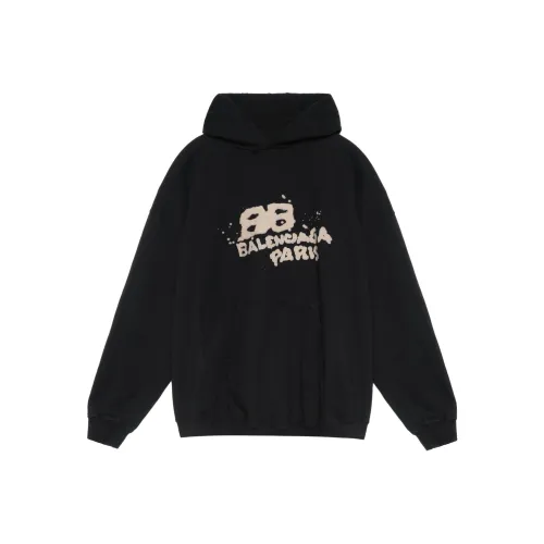 Balenciaga Large Fit Hand Drawn Bb Icon Hoodie