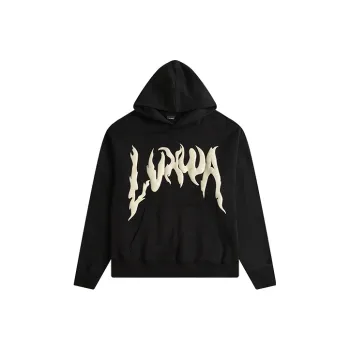 LVXWA Hooded Loose Fit Sweatshirt Unisex Black