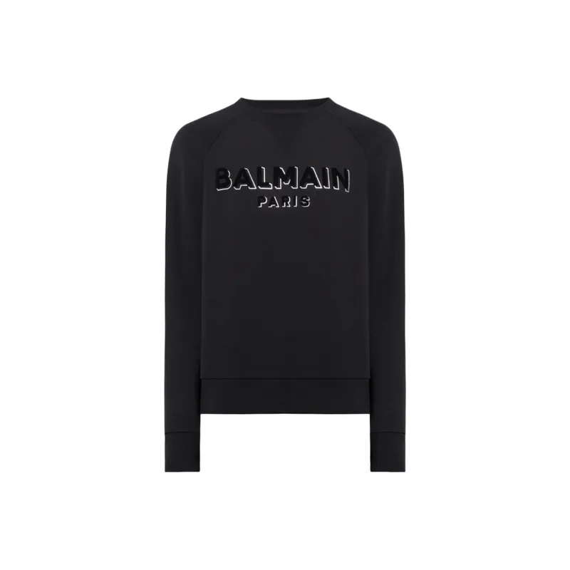 BALMAIN Logo print Crew neck Sweatshirt-0