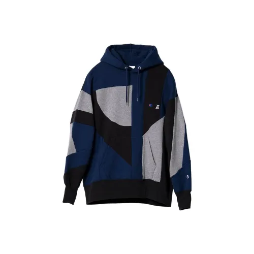 Champion X Anrealage Contrast Panelled Drawstring Hoodie