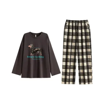 Yue Nei Pajama Set Women's Dark Gray