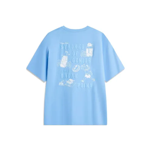 LiNing Sports Life Collection T Shirt Men's Light Sea Blue