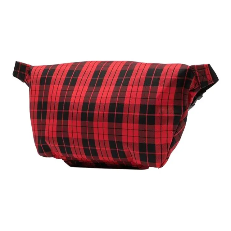 Balenciaga Nylon One Shoulder Crossbody Fanny Pack Men's Red & Black-1