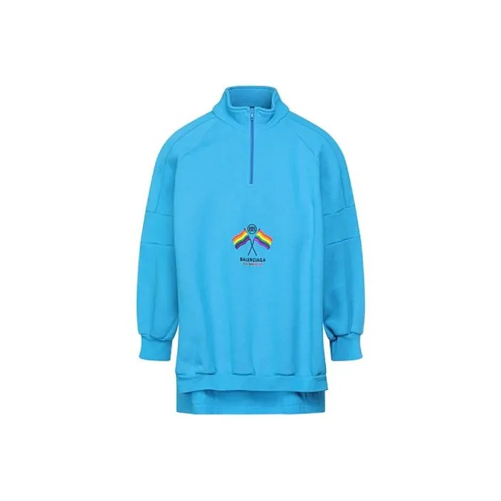 Balenciaga Sweatshirts Men Blue-0