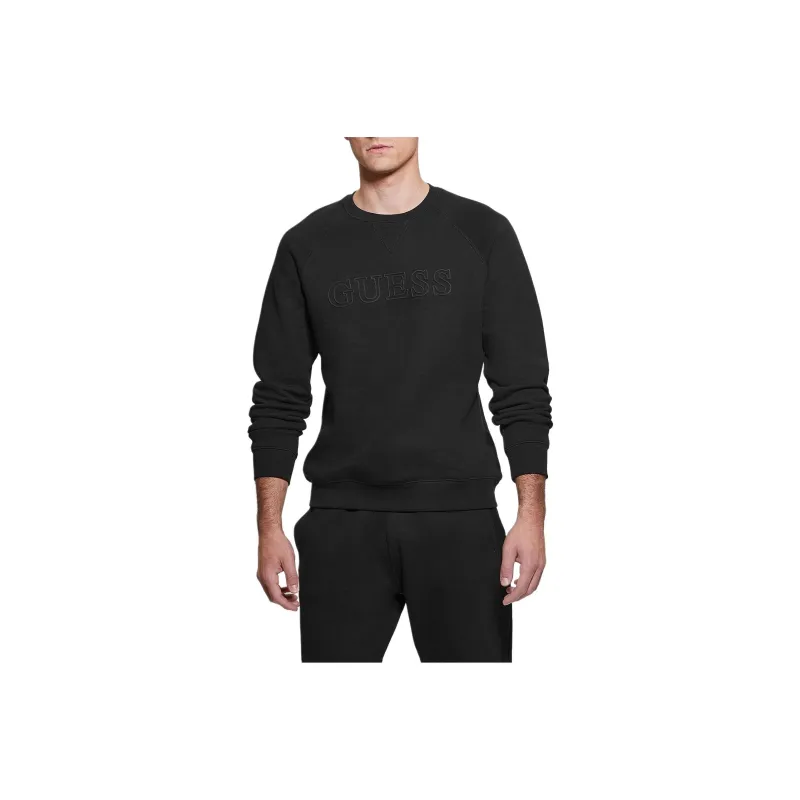 GUESS Eco Aldwin Logo Sweatshirt Sweatshirt Men's Black-0