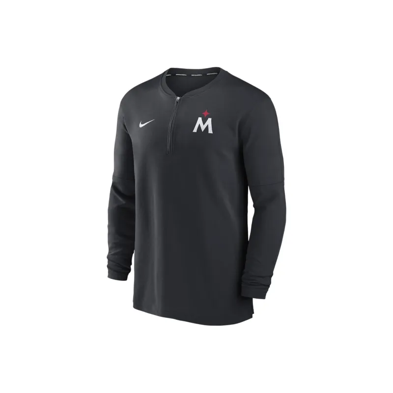 Nike Minnesota Twins Authentic Collection Game Time Men's Nike Dri FIT Mlb 1/2 Zip Long Sleeve Top-0