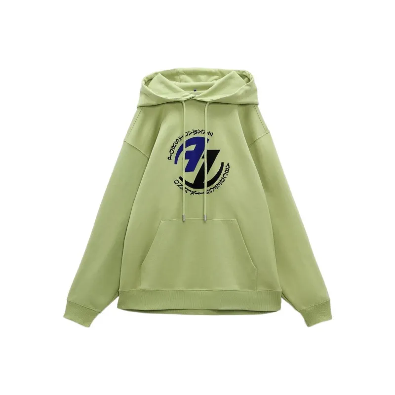 Zara X ADER ERROR Sweatshirts Unisex Light Green-0