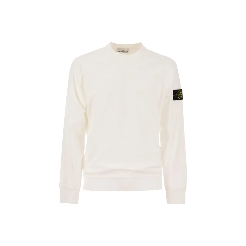 STONE ISLAND Logo Patch Crewneck Sweatshirt-0