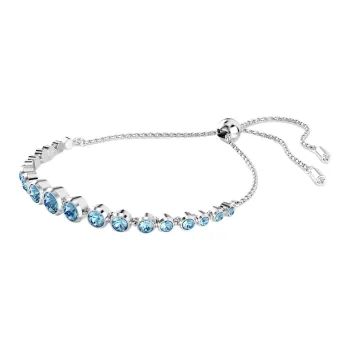 Swarovski Crystal, Rhodium Plated Bracelets Unisex Blue