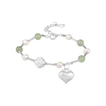 JINZHIFU Hetian Jade Bracelets Pale Greenish White Jade Unisex