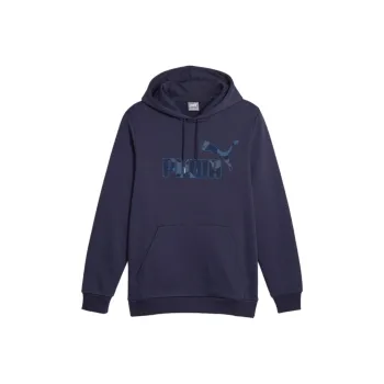PUMA ESS+ CAMO Men's Graphic Hoodie Sweatshirt Men's Blue