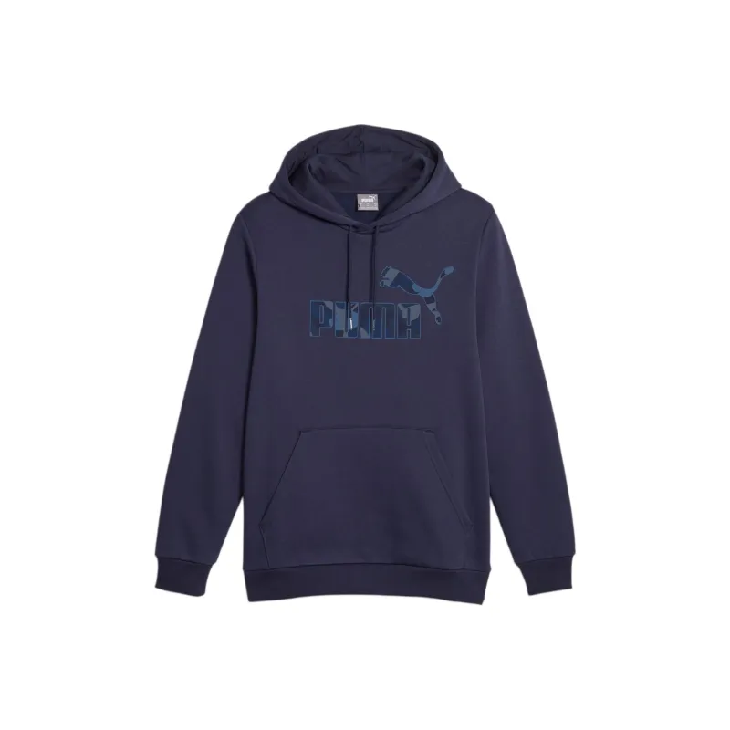 PUMA ESS+ CAMO Men's Graphic Hoodie Sweatshirt Men's Blue-0