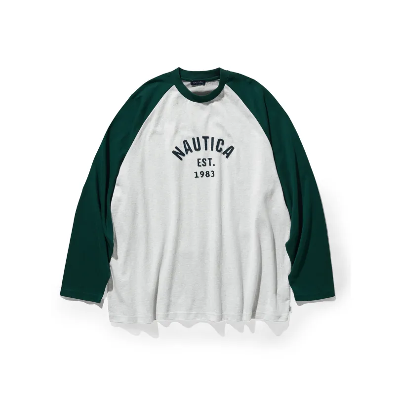 Nautica White Sail Long Sleeved T Shirts Unisex-5