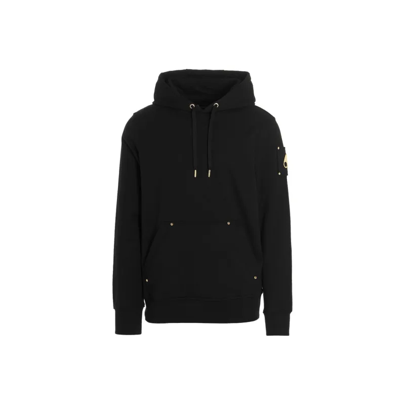 Moose Knuckles Logo Plaque Drawstring Hoodie-0