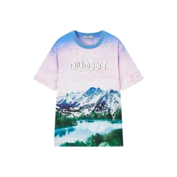 DILLO SS25 T Shirt Men's Blue Gray Plant
