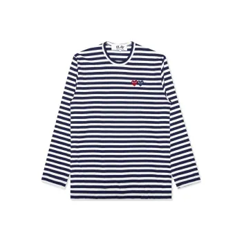 CDG Play T Shirt Unisex Marine Blue