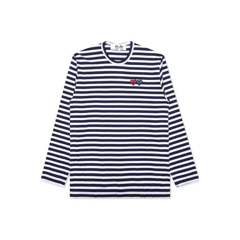 CDG Play T Shirt Unisex Marine Blue-0
