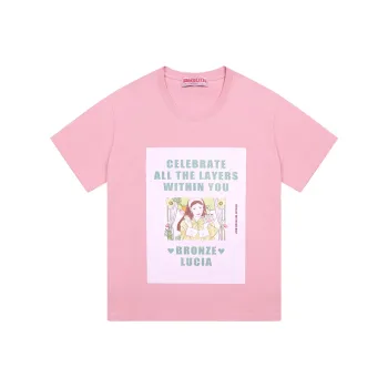 Bronze Lucia T Shirt Unisex Pink